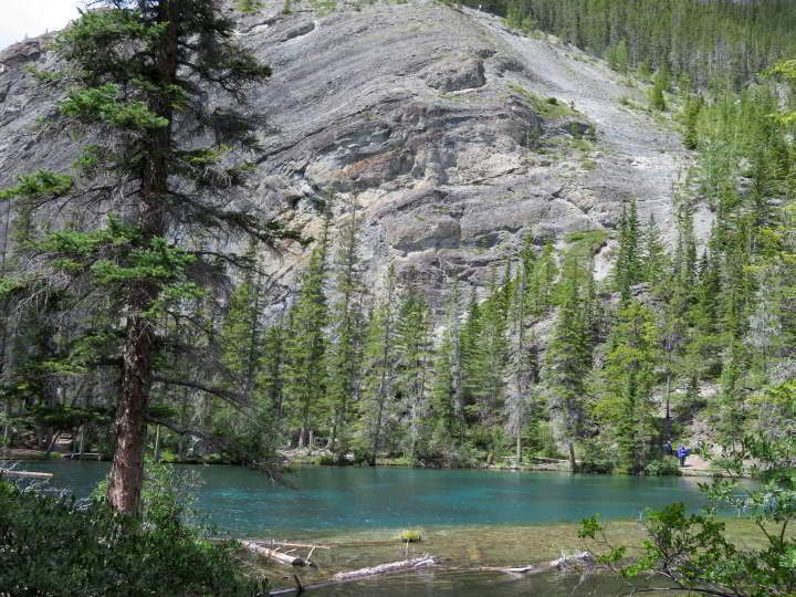 First glimpse of Grassi Lake