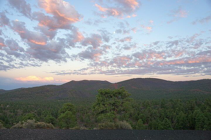 Dusk skies at sunset over Sunset National Monument