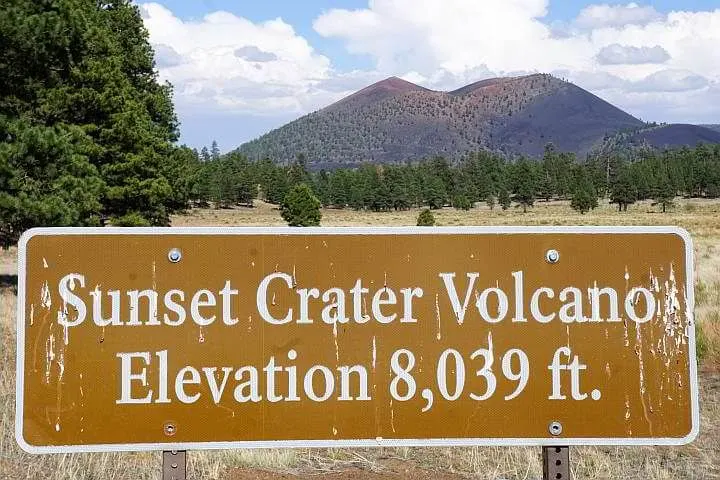 Sunset Crater Volcano Elevation 8,039 ft