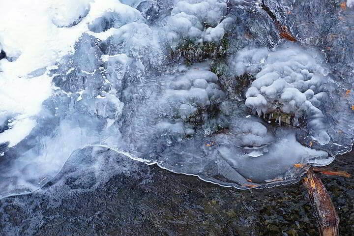 Rawson Creek partially frozen