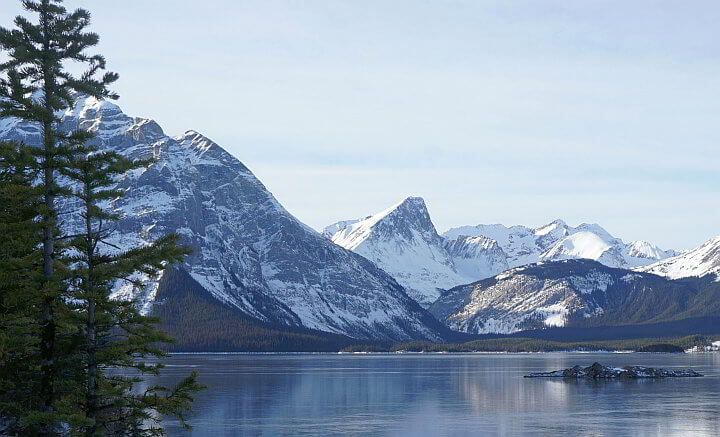 Rocky Mountains behind Upper Kananaskis Lake