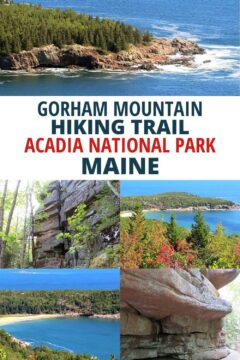 Gorham Mountain Hiking Trail Acadia National Park Maine.