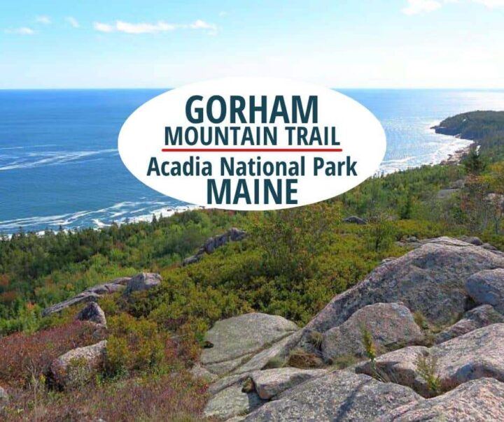 Gorham Mountain Trail Acadia National Park Maine.
