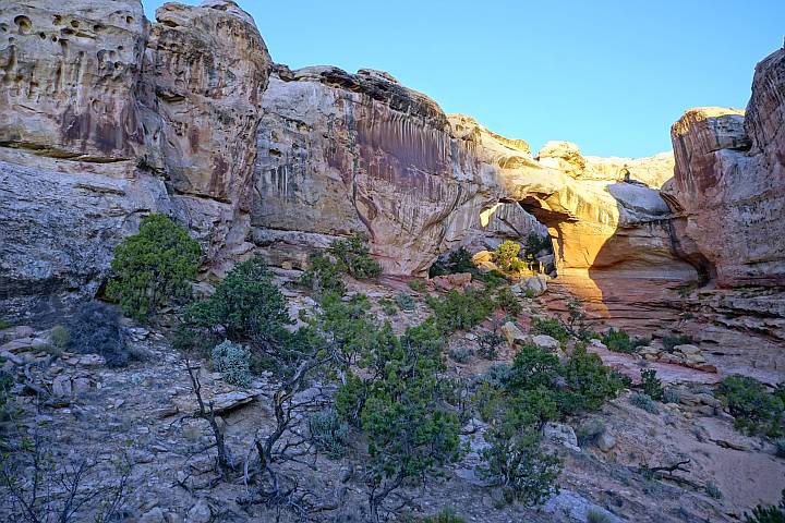 View of Hickman natural bridge from a distance