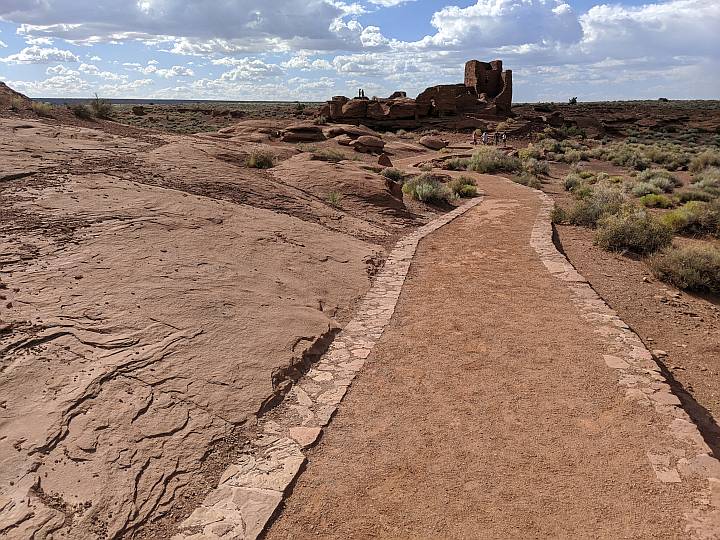 Pathway leading to Wukoki Pueblo.