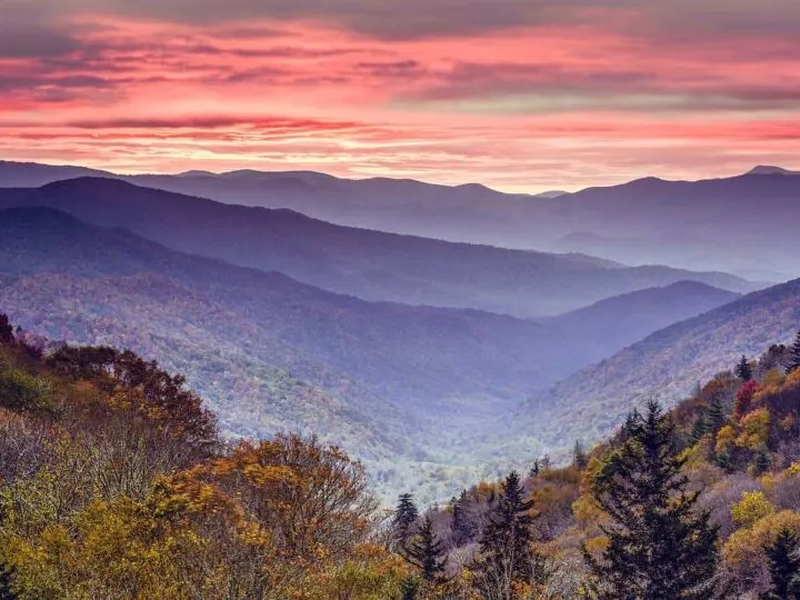 Great Smoky Mountains at sunset