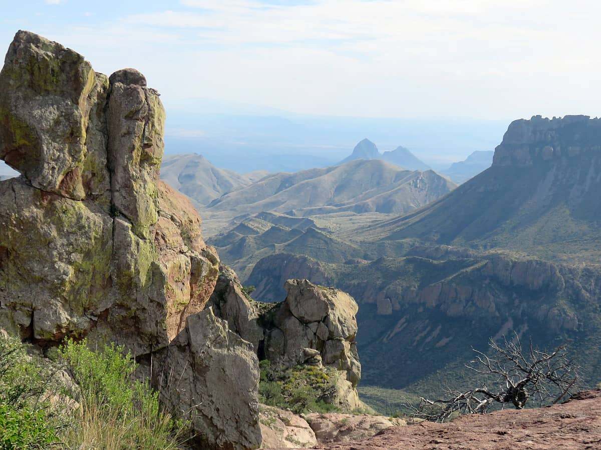 Panoramic view from Lost Mine Trail in Big Bend.