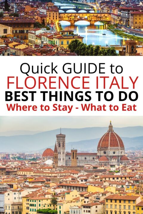 Quick guide to Florence Italy - best things to do, where to stay, what to eat.