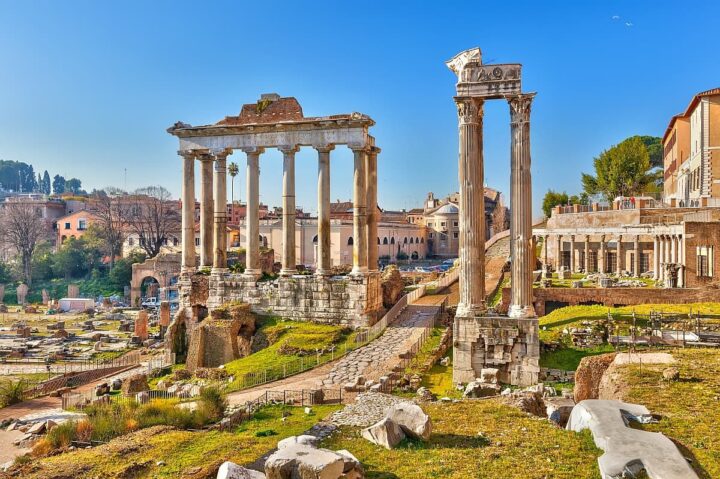Rome Forum ruins in Rome.