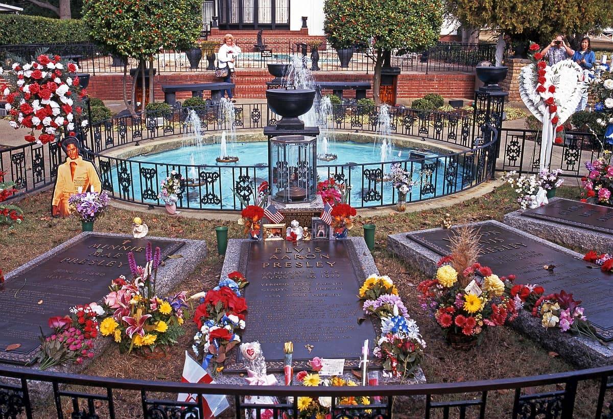 Graceland memorial garden and final resting place of Elvis Aaron Presley.