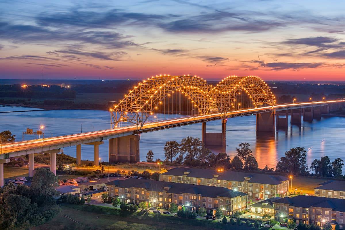 Hernando de Soto Bridge in Memphis Tennessee.