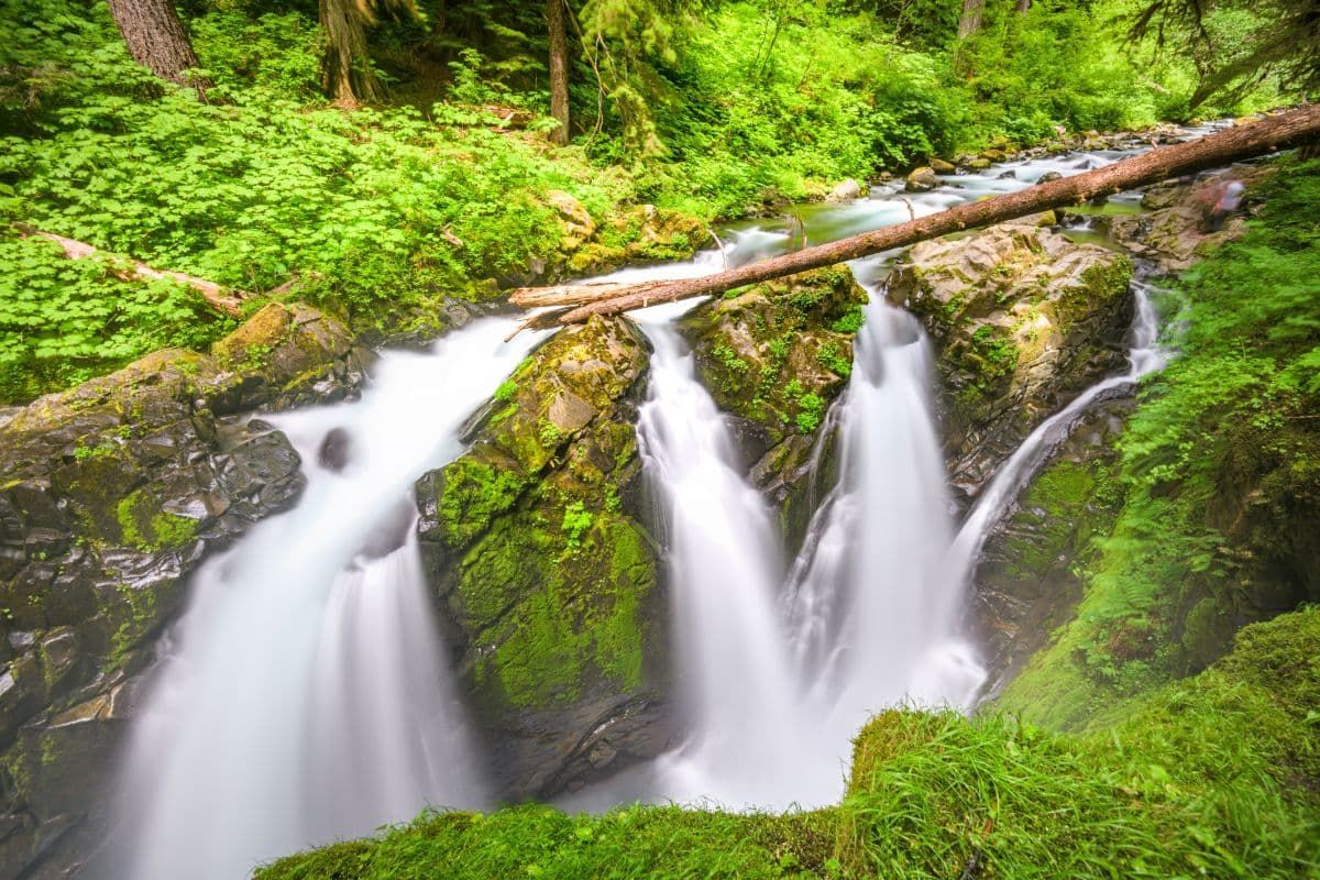 Sol Duc Falls Olympic National Park places to see.