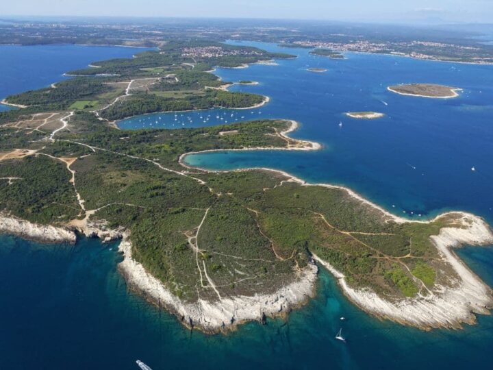 Istria Peninsula aerial view.