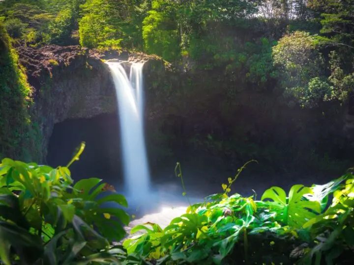 Rainbow falls Big Island Hawaii.