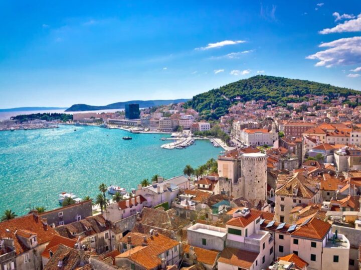 Split waterfront and Marjan Hill.