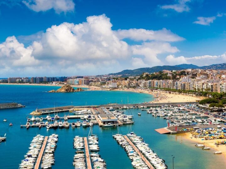Blanes marina and beaches in Costa Brava.