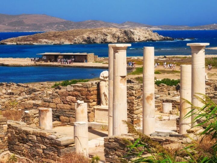 Delos Island House of Cleopatra ruins.