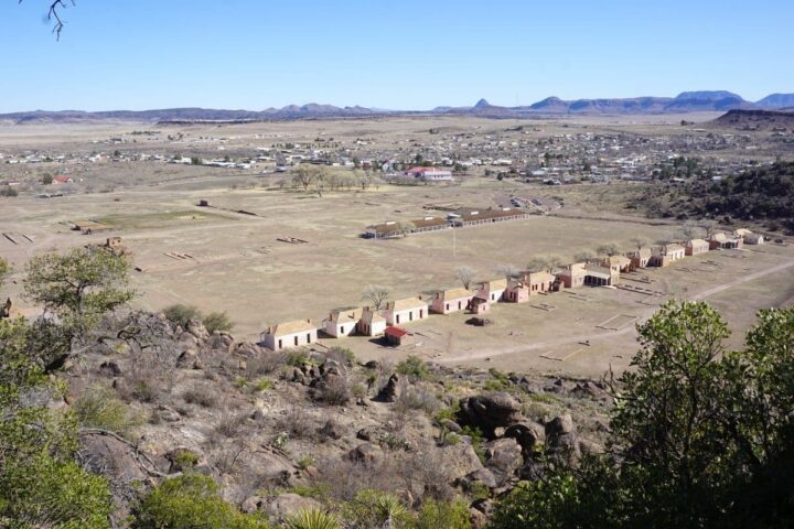 Fort Davis Texas National Historic Site viewed from the Scenic Overlook hiking trail.