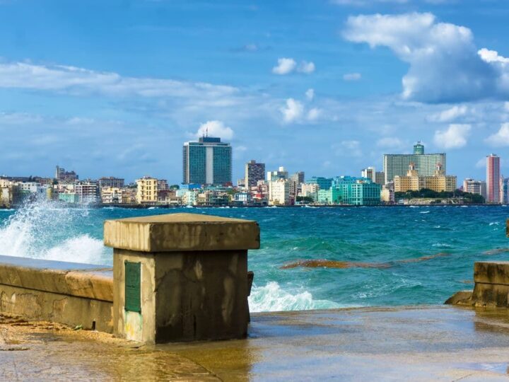 Havana Cuba skyline and seaside.