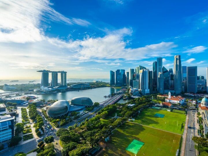 Singapore skyline.