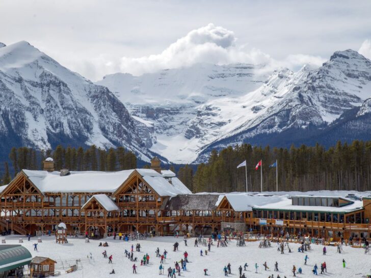 Lake Louise ski resort in winter.