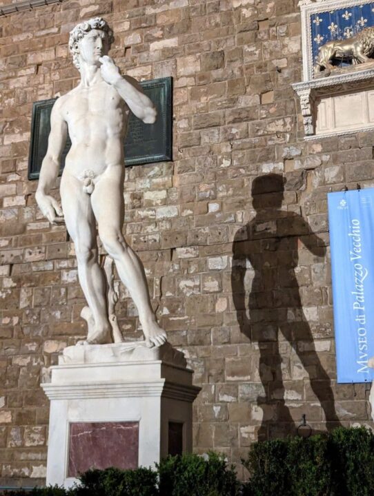 Statue of David at Palazzo Vecchio.