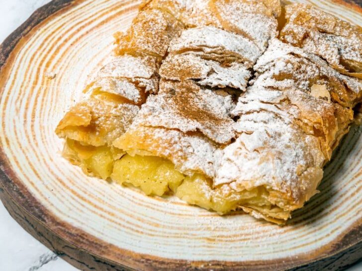 Greek sweet dessert bougatsa.