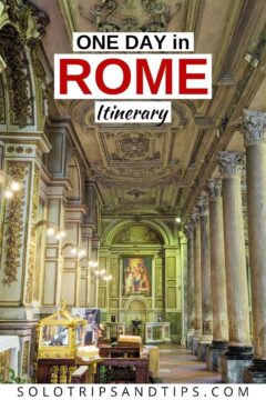 One day in Rome itinerary, including Basilica dei Santi Silvestro e Martino ai Monti.