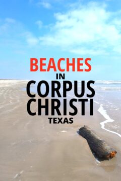 Beaches in Corpus Christi Texas, including North Padre Island.