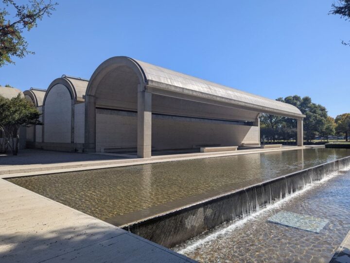 Water feature outside the Kimbell Museum in Fort Worth, Texas.