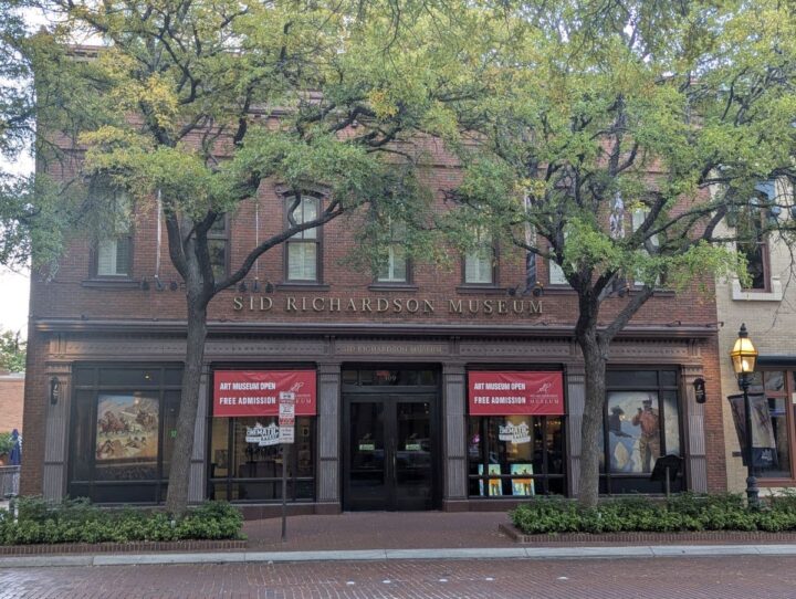Sid Richardson Museum exterior, downtown Fort Worth Texas.