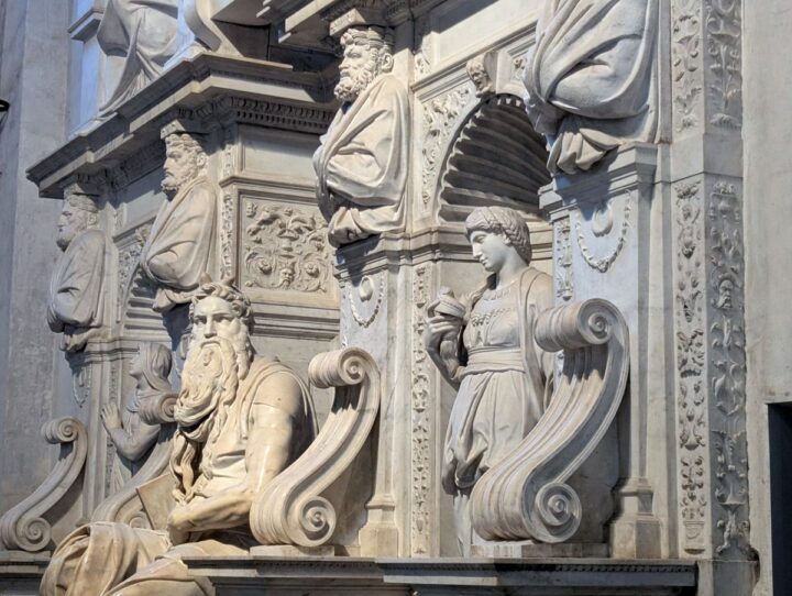 Michelangelo's Moses sculpture at San Pietro in Vincolo.